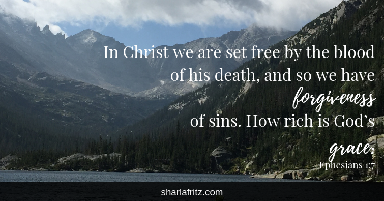In Christ we are set free by the blood of his death, and so we have forgiveness of sins. How rich is God’s grace,