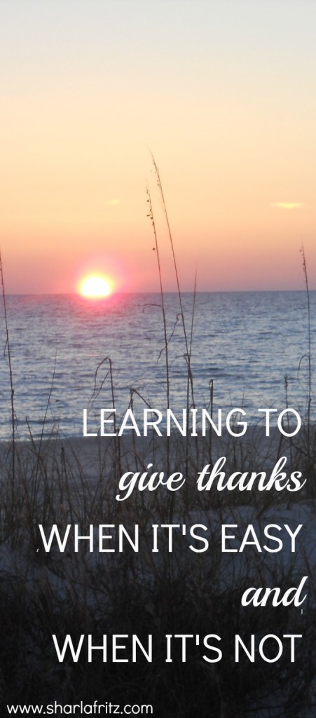 learning to give thanks